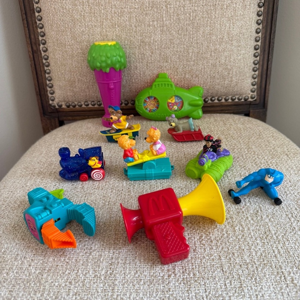 Vintage lot of McDonald’s happy meal toys from the 80s and 90s Nickelodeon